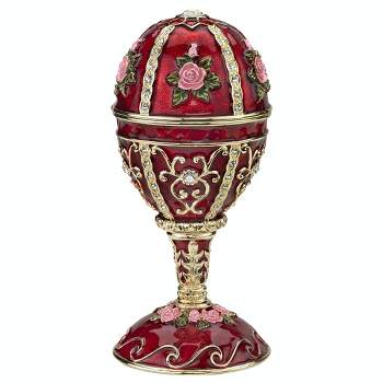 Design Toscano The Rosette Rose Romanov Style Enameled Egg