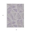 Purple Lilac And Silver Geometric Washable Indoor Outdoor Area Rug - 3 of 4