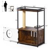 Modern Cat Tree Tower Condo, Cat Tree with Feeding Station & Scratching Post, Multifunctional Cat Furniture Nightstand, Cat House For Indoor Cats - 4 of 4