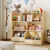 Toy Storage Organizer with 2 Movable Drawers, Toy Organizer with 5 Open Cubbies, Multifunctional Floor Storage Chest for Playroom - 3 of 4