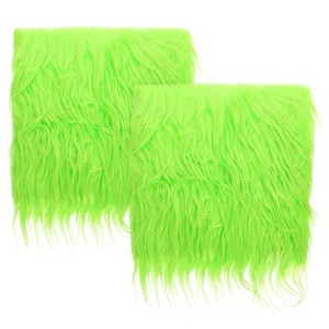 Unique Bargains DIY Crafts Halloween Gnome Beard Plush Fluffy Faux Fur Fabric Square Patches - 1 of 4