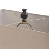 Square Candlestick Moulded Table Lamp Black - StyleCraft: Polyresin Base, Linen Shade, 3-Way Rotary Dimmer Switch - 4 of 4