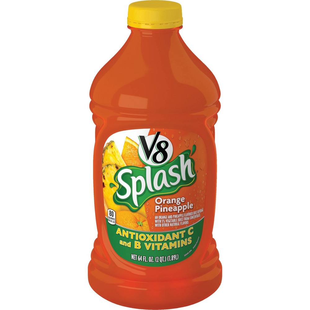 UPC 051000203496 product image for V8 Splash Orange Pineapple Juice - 64 fl oz Bottle | upcitemdb.com