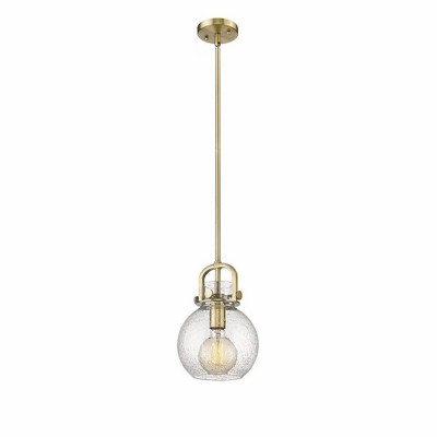 Newton Sphere - 1 Light Stem Hung Pendant In Industrial Style-11.25 Inches Tall and 8 Inches Wide