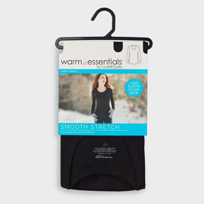 Warm Essentials by Cuddl Duds Women's Smooth Stretch Thermal Scoop Neck Top, 4 of 6
