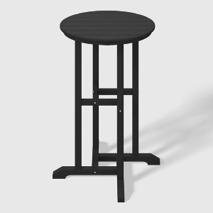 WestinTrends Malibu 37" All Weather HDPE Outdoor Patio Counter Height Bistro Table - Round - 1 of 4