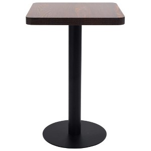 vidaXL Bistro Table - Dark Brown and Black - 19.7 x 19.7 x 29.5 in Engineered Wood and Steel - 1 of 4