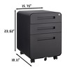 3 Drawer Mobile File Cabinet With Lock, Metal Under Desk Rolling Filing Cabinets, Fully Assembled 5-wheel Office Cabinet For Home Office Letter/A4 - 2 of 4