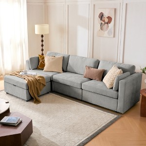 Dyonery Oversized Modular Sectional Sofa, Large L Shaped Sleeper Couch for Living Room, Convertible Modular Sofa Couch with Storage Ottoman - 1 of 4