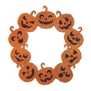 Halloween Jack-O-Lantern Glitter Wreath Bethany Lowe Designs, Inc.  -  Decorative Figurines - 1 of 3