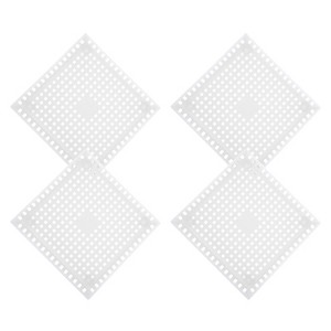 Unique Bargains Shower Drain Hair Catcher Square Drain Cover Silicone Strainer Hair Stopper - 1 of 4