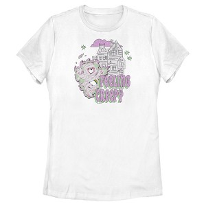 Women's Care Bears Halloween Cheer Bear Feeling Creepy T-Shirt - 1 of 4