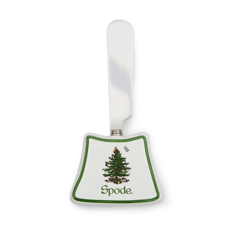 Spode Christmas Tree 2 Piece Cheese Board and Spreader Set 13 Inch, 3 of 5