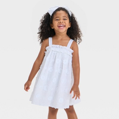 Toddler Girls' Floral Dress - Cat & Jack™ White