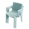 GlasFlength Accent Chairs Stackable Seating Set All Weather Versatile For Indoor Outdoor Living Garden Restaurant, Blue, 21.26"*20.08"*31.5" - 4 of 4