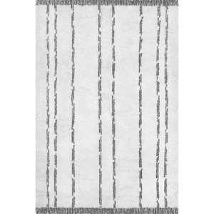 Nuloom Mazie Striped 5x8 Indoor Area Rug for Living Room Bedroom Dining Room Kitchen, Ivory - 1 of 4