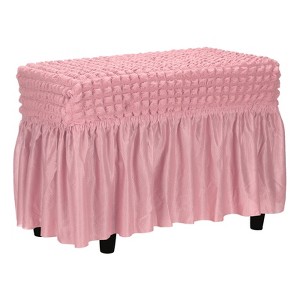Unique Bargains Stretch Scratch-Resistant Bubble Lattice Footstool Cover Fit Length 24"-39" - 1 of 4