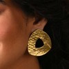 SOHI Women's Gold Dented Drop Earrings - 3 of 3