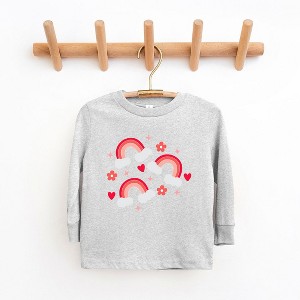 The Juniper Shop Valentine Rainbow Toddler Long Sleeve Tee - 1 of 3