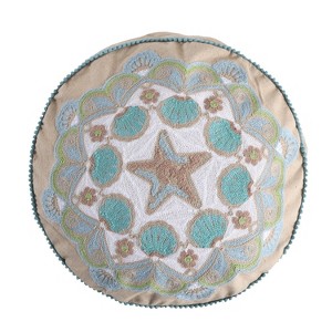 Calafel Round Coastal Medallion Decorative Pillow - Levtex Home - 1 of 3