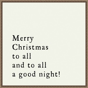 Amanti Art 22"x22" Merry Christmas To All by Amanti Art Portfolio Canvas Wall Art - 1 of 4