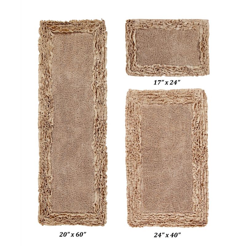 Shaggy Border Collection 100% Cotton Tufted Bath Rug Set - Better Trends, 1 of 9