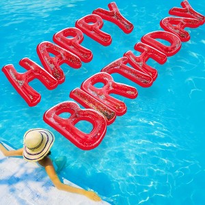 ArtCreativity 20" Happy Birthday Floating Pool Party Decorations - 1 of 4