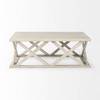 HomeRoots 48" Off White Solid Wood Distressed Geo Frame Coffee Table - 4 of 4