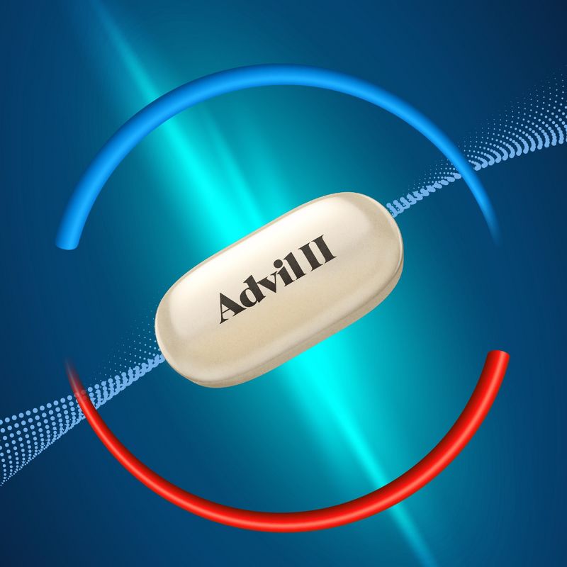 Advil Ibuprofen Dual Action NSAID Back Pain Reliever Caplet - 72ct, 3 of 9