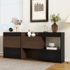 Vynxaria Set of 2, 32.5''-58.8''W Multifuctional Storage Cabinet, Buffet Sideboard with Drawer, Corner Cabinet for 44''H Window decor - 2 of 4