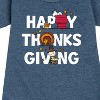 Girls' - Peanuts - Happy Thanksgiving Icons Graphic Short Sleeve Fleece Dress - 2 of 4