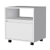 CAVINAS Modern Nightstand with 1 Drawer, Wood Bedside Table with Open Storage End Table for Living Room, Bedroom - 3 of 4