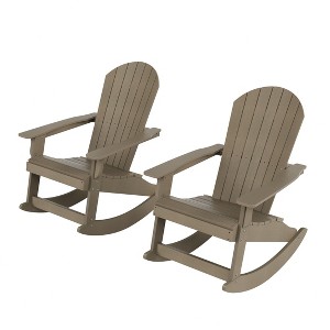 WestinTrends 2-Piece Outdoor Patio All-weather Adirondack Rocking Chair Set - 1 of 4