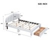 Queen-Size Upholstered Platform Bed in Teddy Fleece with Storage Compartment - 4 of 4