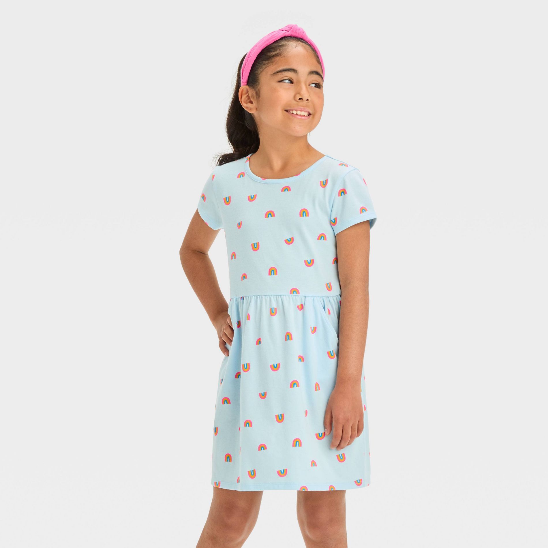 Girls' Short Sleeve Knit Dress - Cat & Jack™