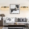 POWLIG Modern Vanity Light Fixture - Dimmable Bathroom Lighting with Cone Clear Glass Shades - 4 of 4