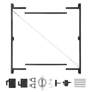 Adjust-A-Gate Steel Frame Gate Building Kit, Fits 36-60 in. Openings & Up to 7 ft., Black - Heavy-Duty Outdoor Reinforcement & Accessories for Gates - 1 of 4