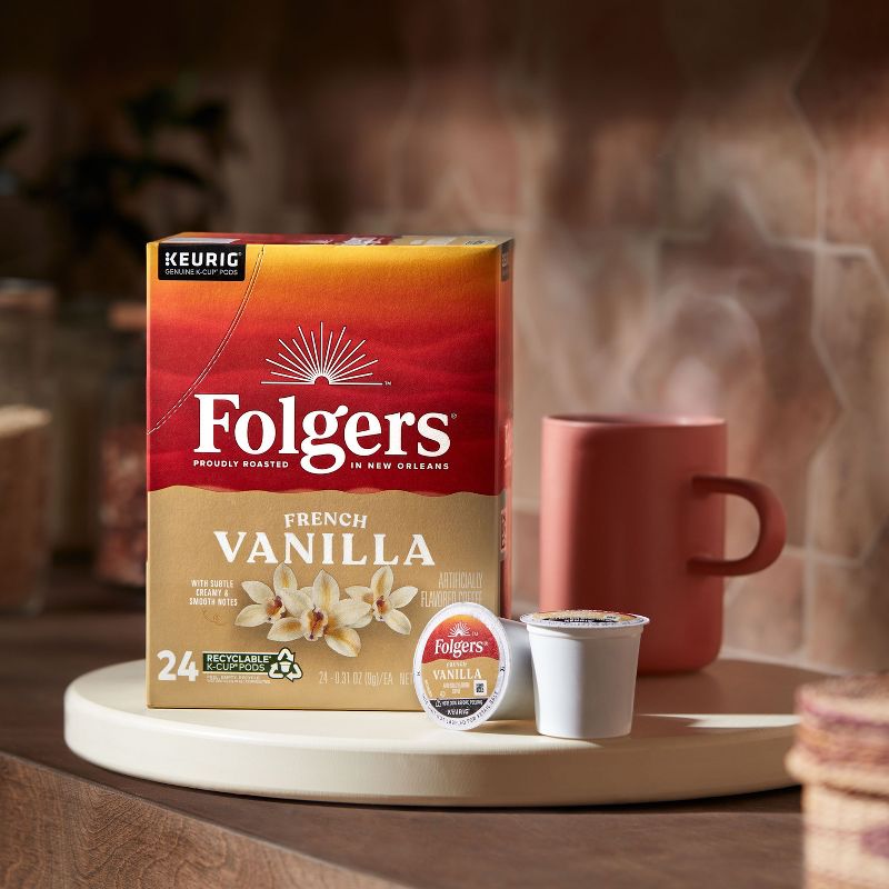 Folgers Vanilla Biscotti Medium Roast Coffee Pods - 24ct, 4 of 14