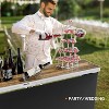 VINGLI 78" Portable Bar Table, 2-Tier Shelves, Mobile Bar Table for Events, Party, Camping, Picnic, Tradeshow, Indoor with Black Skirt - 2 of 4