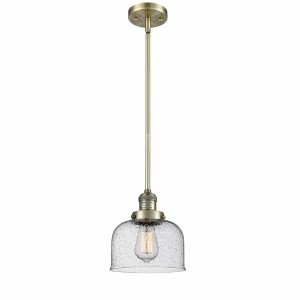 Bell - 1 Light Stem Hung Mini Pendant In Industrial Style-10 Inches Tall and 8 Inches Wide - 1 of 1