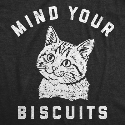 Мужские футболки Crazy Dog T-Shirts, Inc. Mens Funny T Shirts Mind Your Biscuits Sarcastic Kitten Tee For Men - Crazy Dog Men's T Shirt For Cat Lovers Black L — фото 2