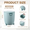 Unique Bargains Recycling Cute Small Desktop Office Bathroom Trash Can with Lid - 2 of 4