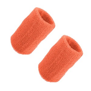 Unique Bargains Wrist Sweat bands Wristbands for Sport Wrist Wraps Absorbing Cotton Terry Cloth 3.15"x3.94" 1 Pair - 1 of 4