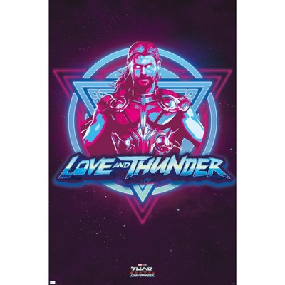 Trends International Marvel Thor: Love and Thunder - Vaporwave Unframed Wall Poster Prints