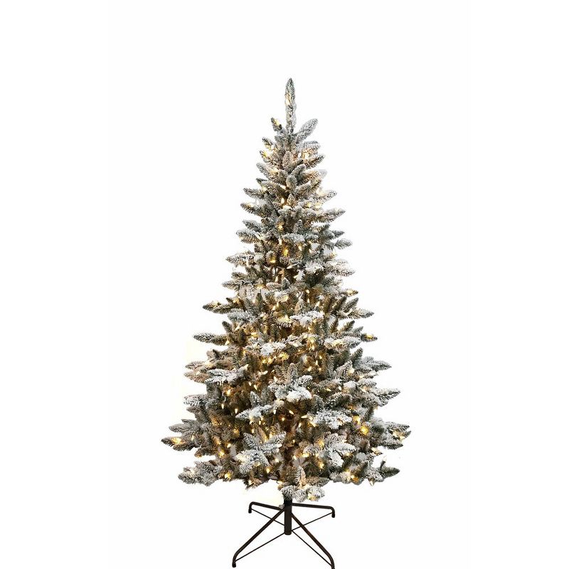 Kurt Adler Kurt Adler 6 Foot Pre-Lit Warm White LED Snow Pine Tree, 1 of 2