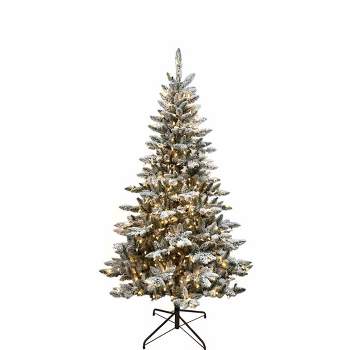 Kurt Adler Kurt Adler 6 Foot Pre-Lit Warm White LED Snow Pine Tree