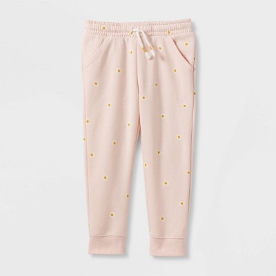 Toddler Girls' Floral Fleece Jogger Pants - Cat & Jack™ Pink 