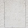 Sculptured Border Soft Plush Cotton Non-Slip Bath Rug Ivory by Castle Hill - image 3 of 3