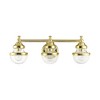 Livex Lighting Oldwick 3 - Light Vanity in  Polished Brass - 3 of 4