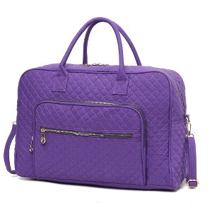 MKF Collection Jayla Solid Quilted Cotton Women’s Duffle Bag by Mia K - 1 of 4